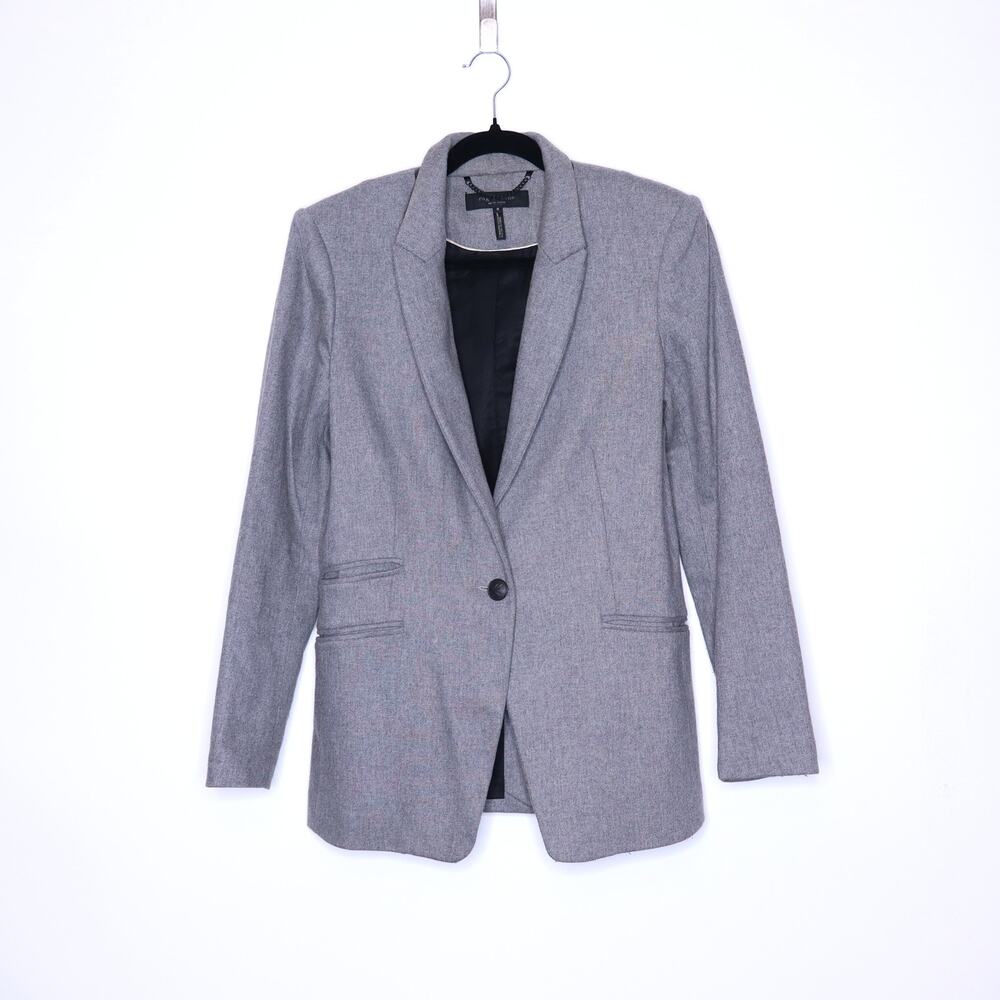 RAG & BONE Single Breasted Blazer Gray Lined Front Pocket Work Casual Women's 8